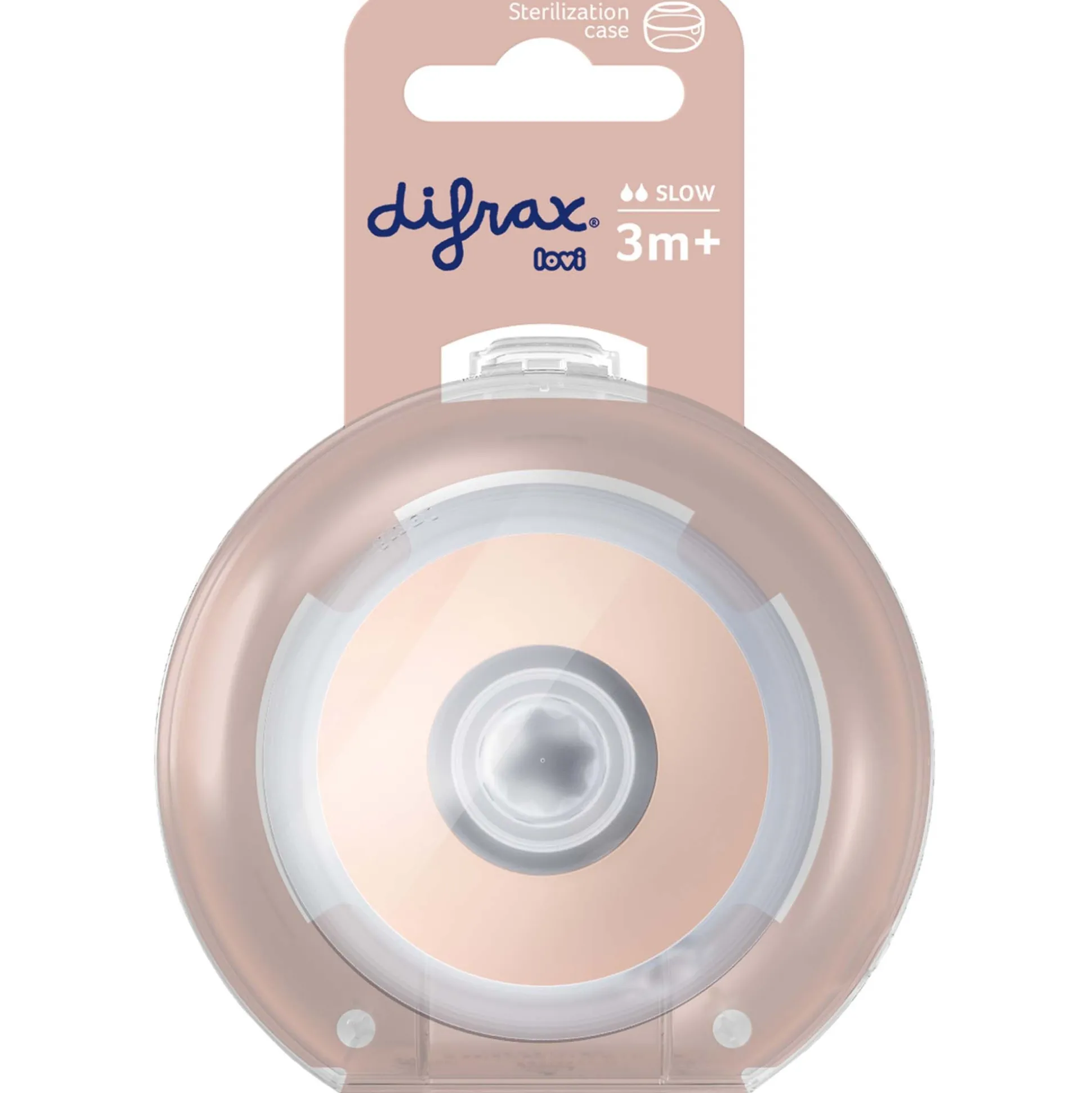 Difrax LOVI Mammafeel flessenspeen S 3+ roze