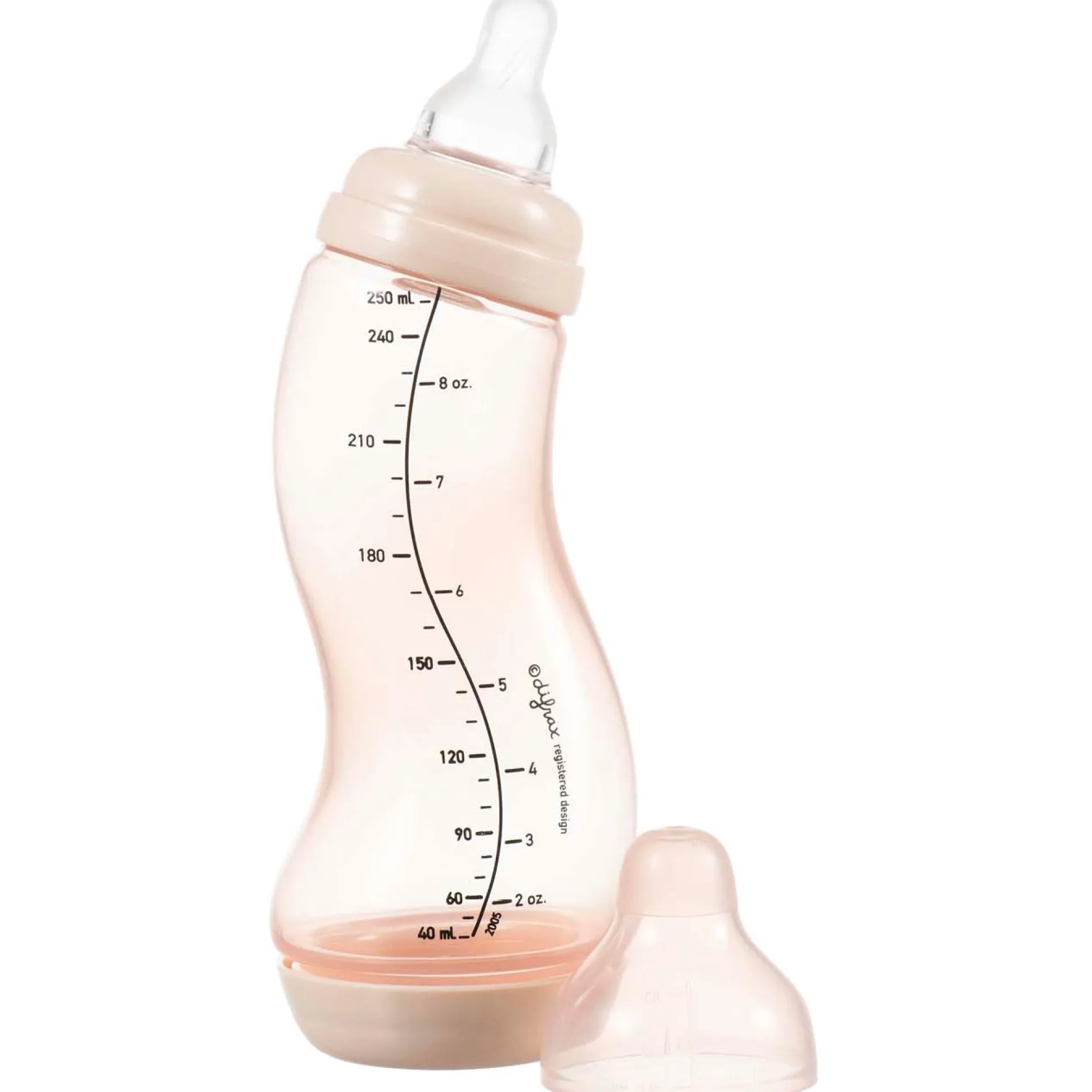 Difrax S-fles Anti-colic - natural 250ml roze