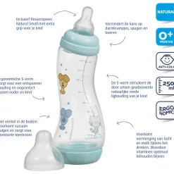 Difrax s-fles smal Woezel & Pip 250ml transparant