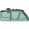Done By Deer Silicone Stick&Stay snackplate Croco groen