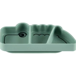 Done By Deer Silicone Stick&Stay snackplate Croco groen