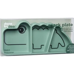 Done By Deer Silicone Stick&Stay snackplate Croco groen