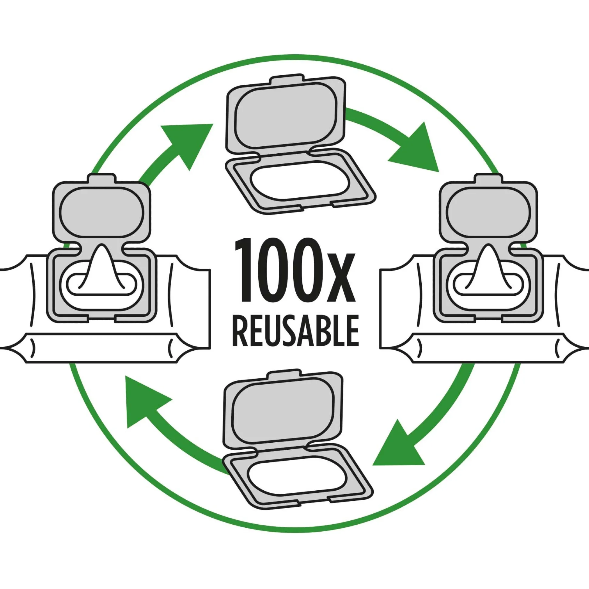 Dooky herbruikbare dispenser grijs