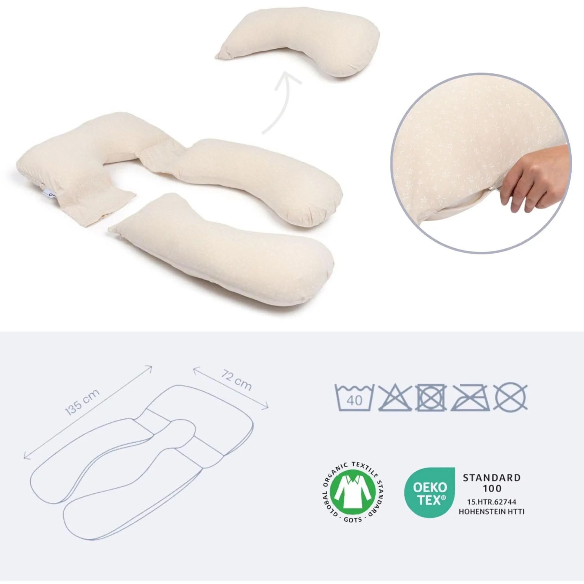 Doomoo zwangerschapskussen Maxxy beige