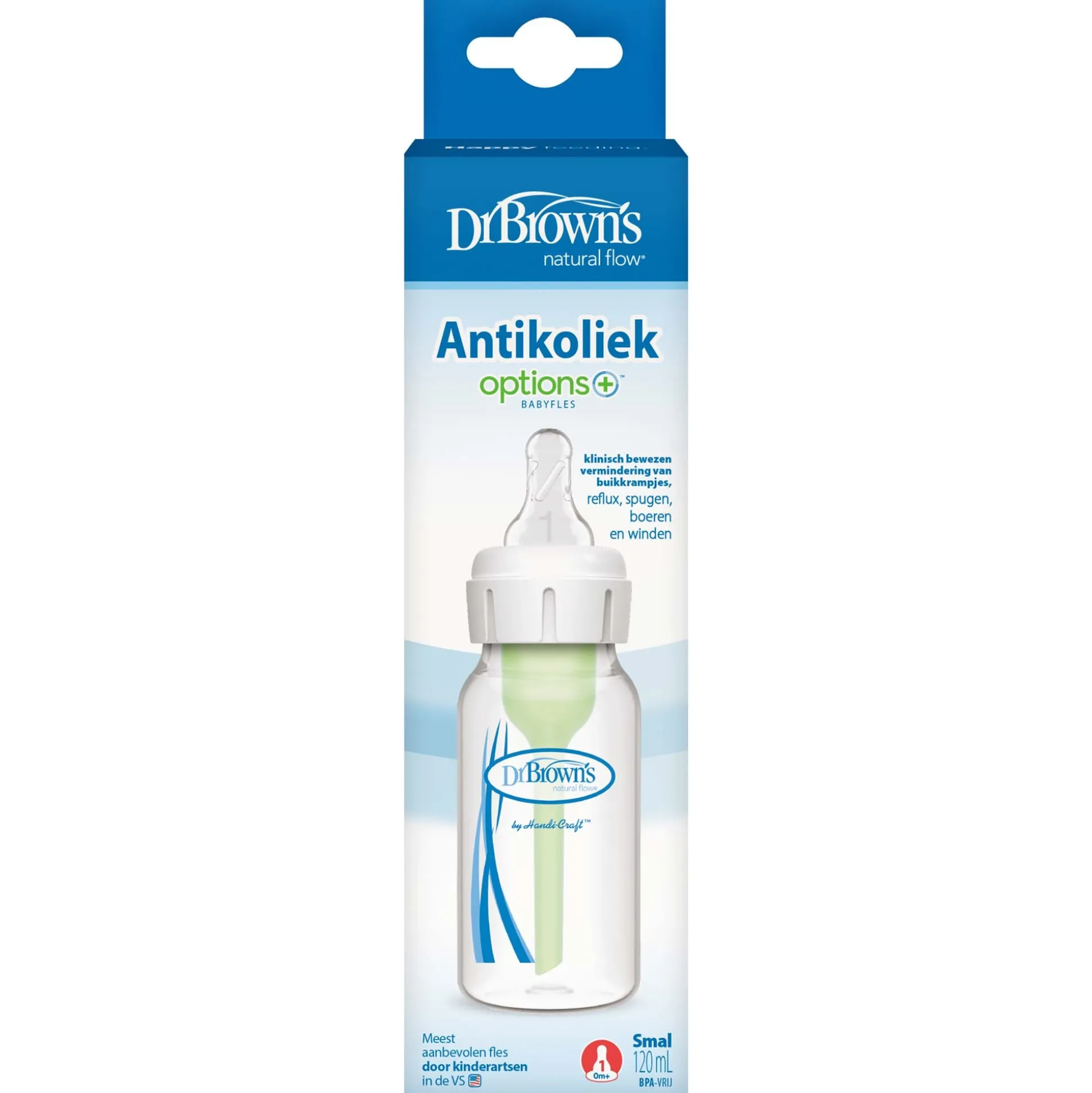 Dr. Brown's Options+ Standaard halsfles 120ml wit