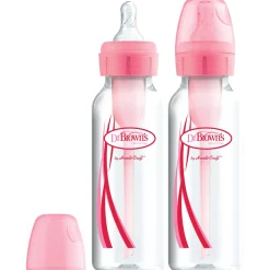 Dr. Brown's Standaard halsfles 250ml 2 stuks roze