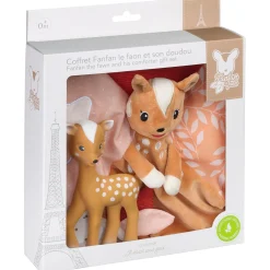 Hertje FanFan giftset met knuffeldoekje Brown