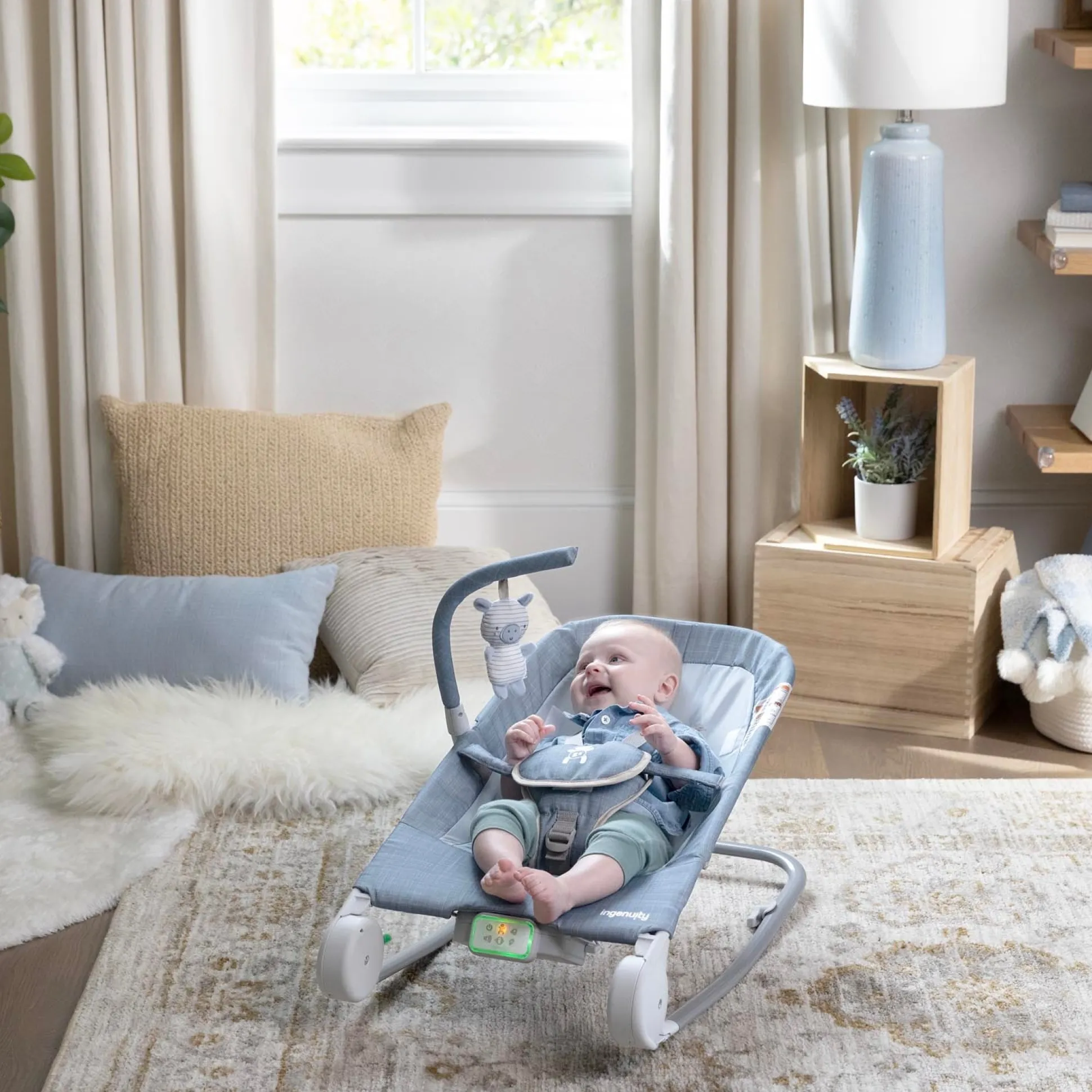 Ingenuity Happy Belly wipstoel Denim