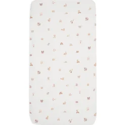 Jollein junior hoeslaken animal friends wit