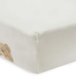 Jollein ledikant hoeslaken beer wit
