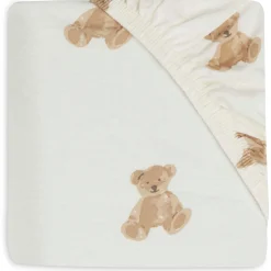 Jollein ledikant hoeslaken beer wit