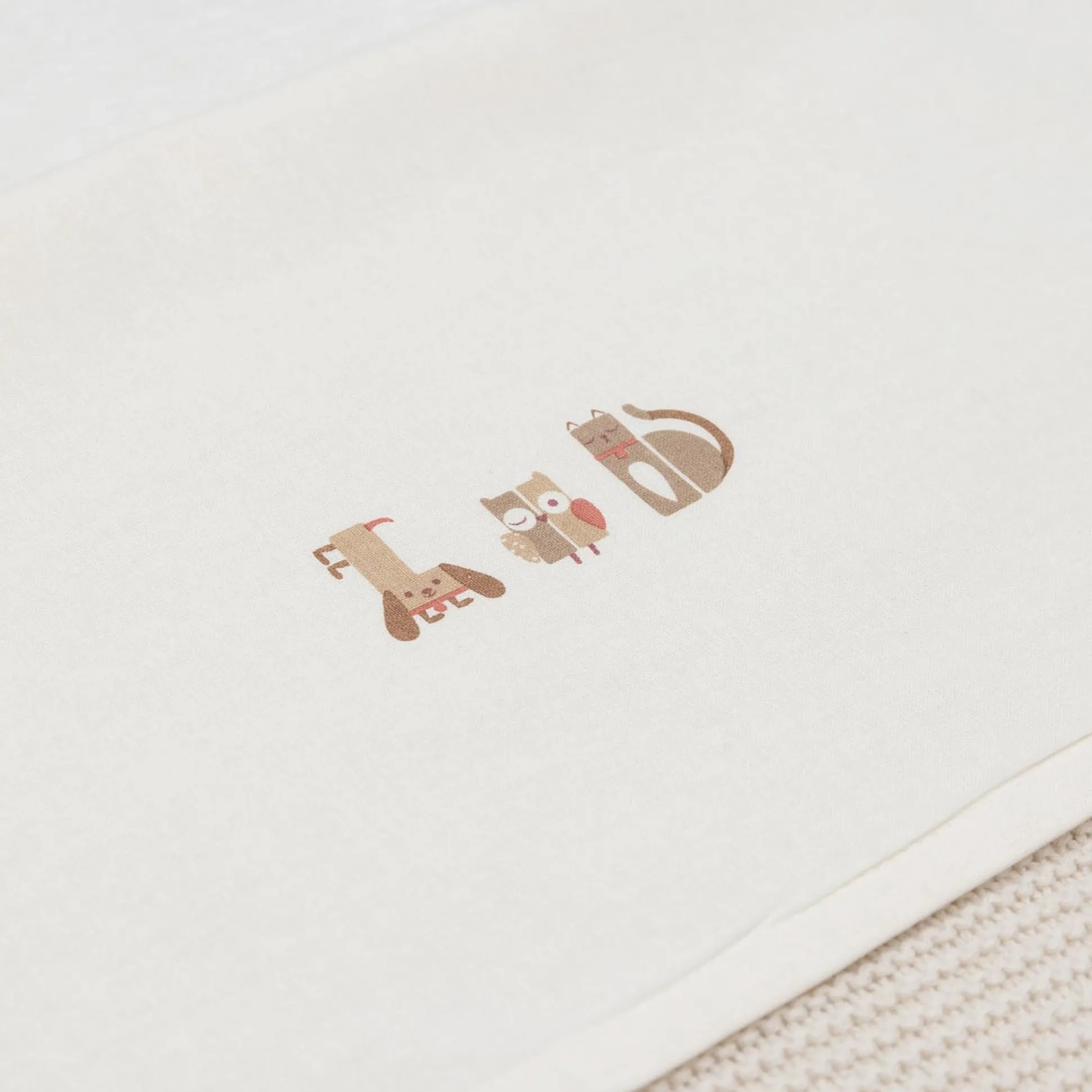 Jollein ledikantlaken Animal Friends wit