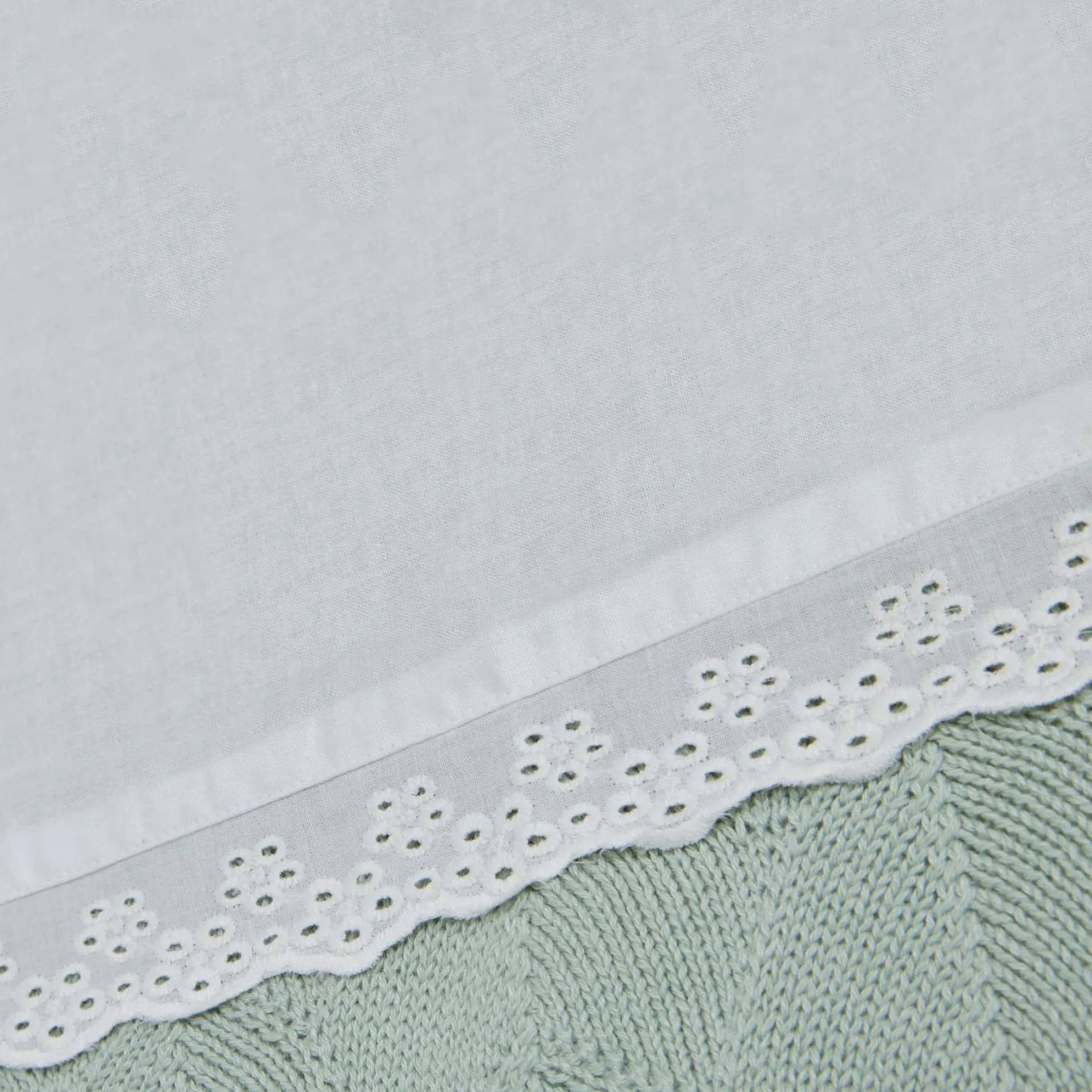 Jollein ledikantlaken lace wit