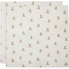 Jollein swaddle / hydrofiele doek Beer 2-pack  wit