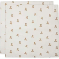 Jollein swaddle / hydrofiele doek Beer 2-pack wit