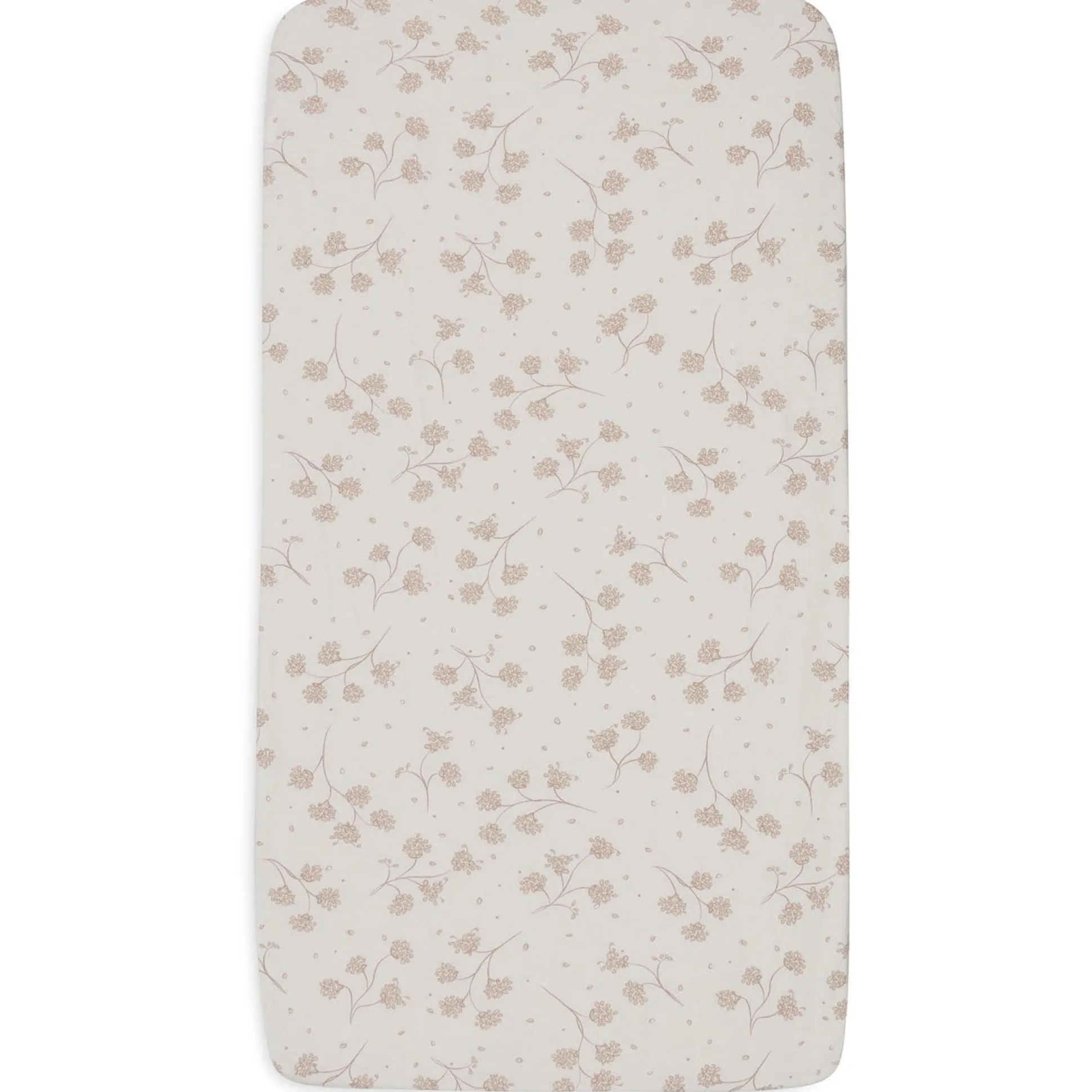 Jollein wieghoeslaken leafy dreams wit