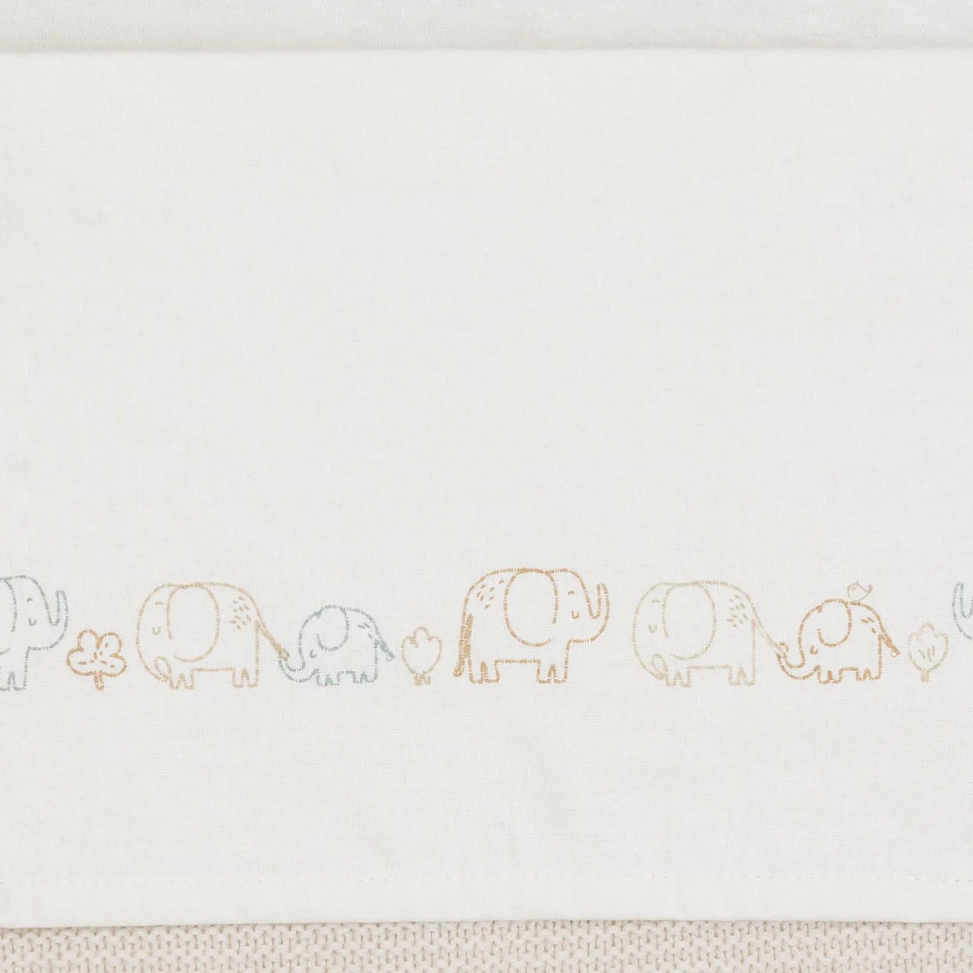 Jollein wieglaken olifant wit