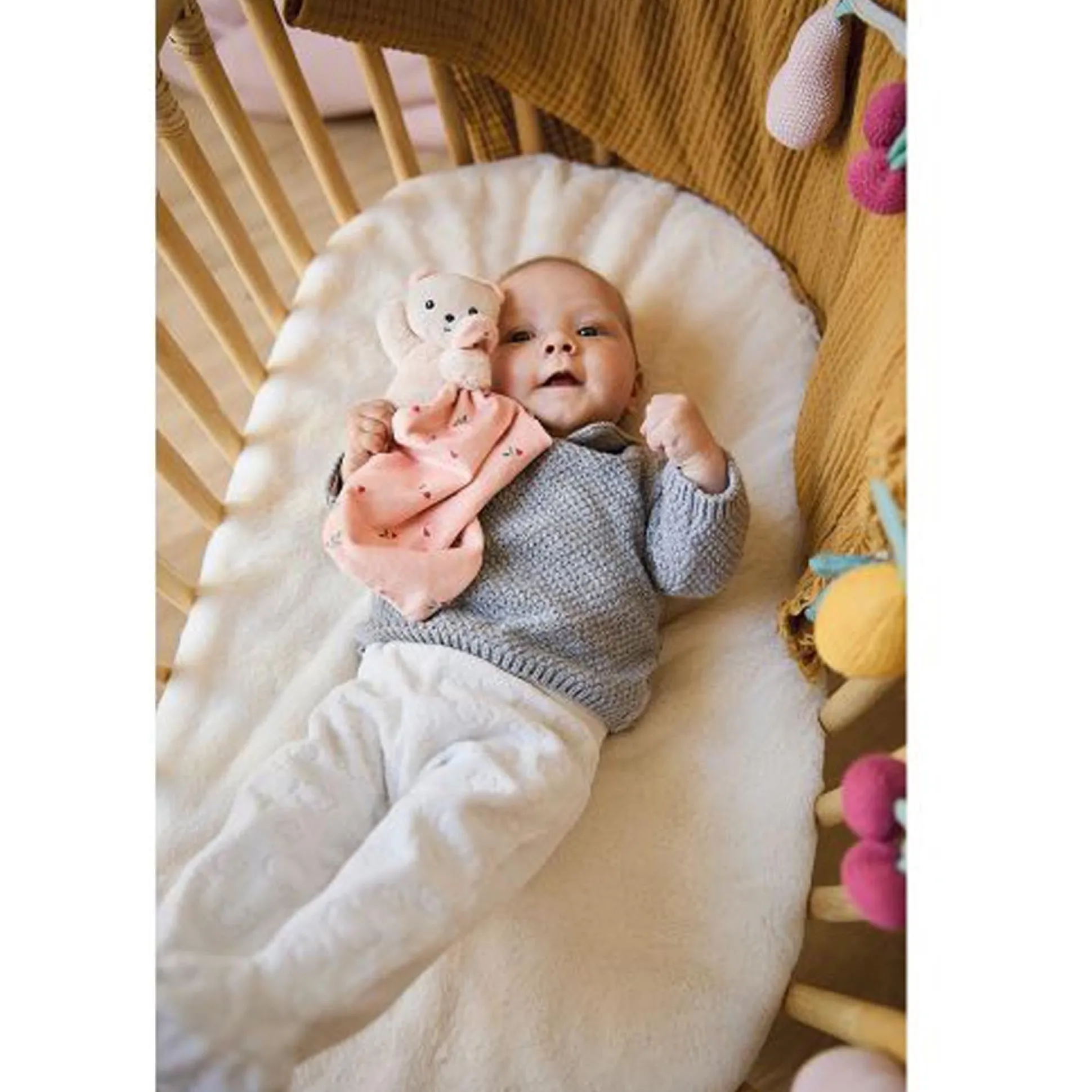 Kaloo knuffeldoekje Beer Pink