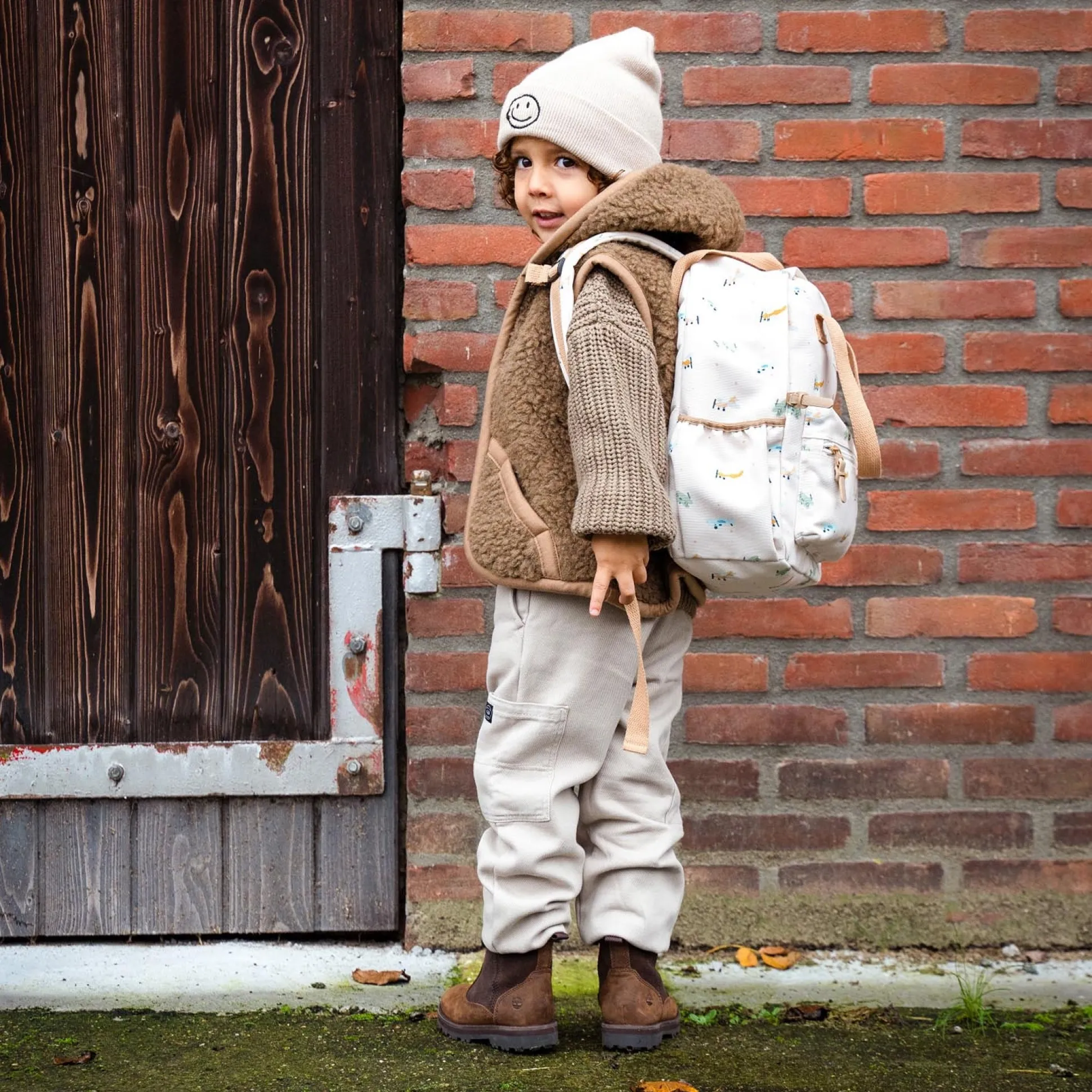 Kidzroom kinderrugtas vliegtuig Ecru