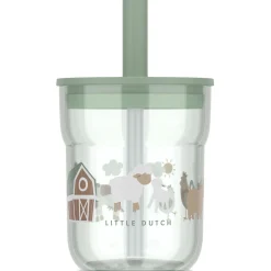 Kinderglas Mepal Mio 250ml met rietje groen