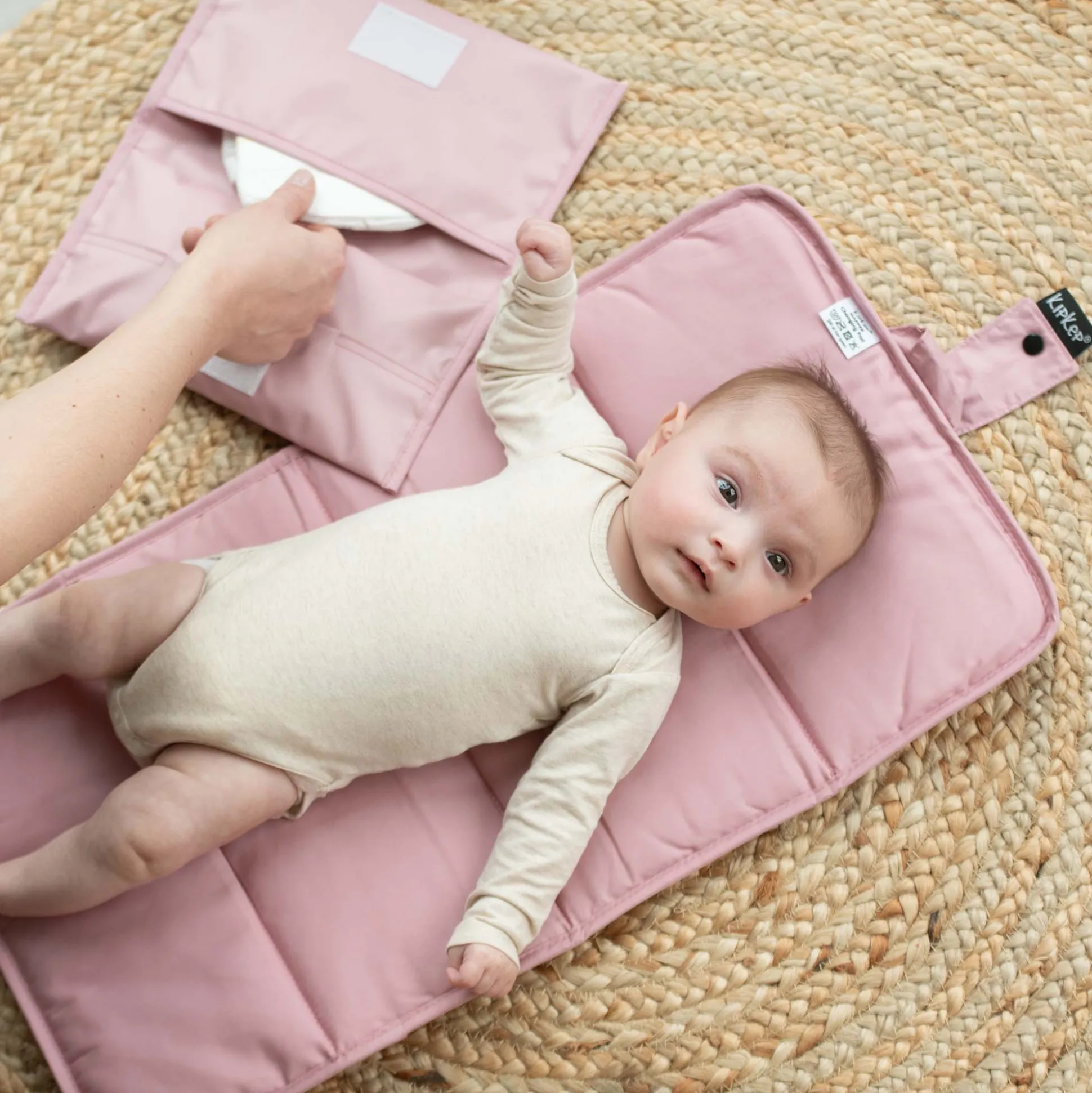 KipKep verschoningsmatje+luieretui combiset Mauve