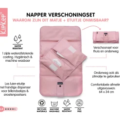 KipKep verschoningsmatje+luieretui combiset Mauve