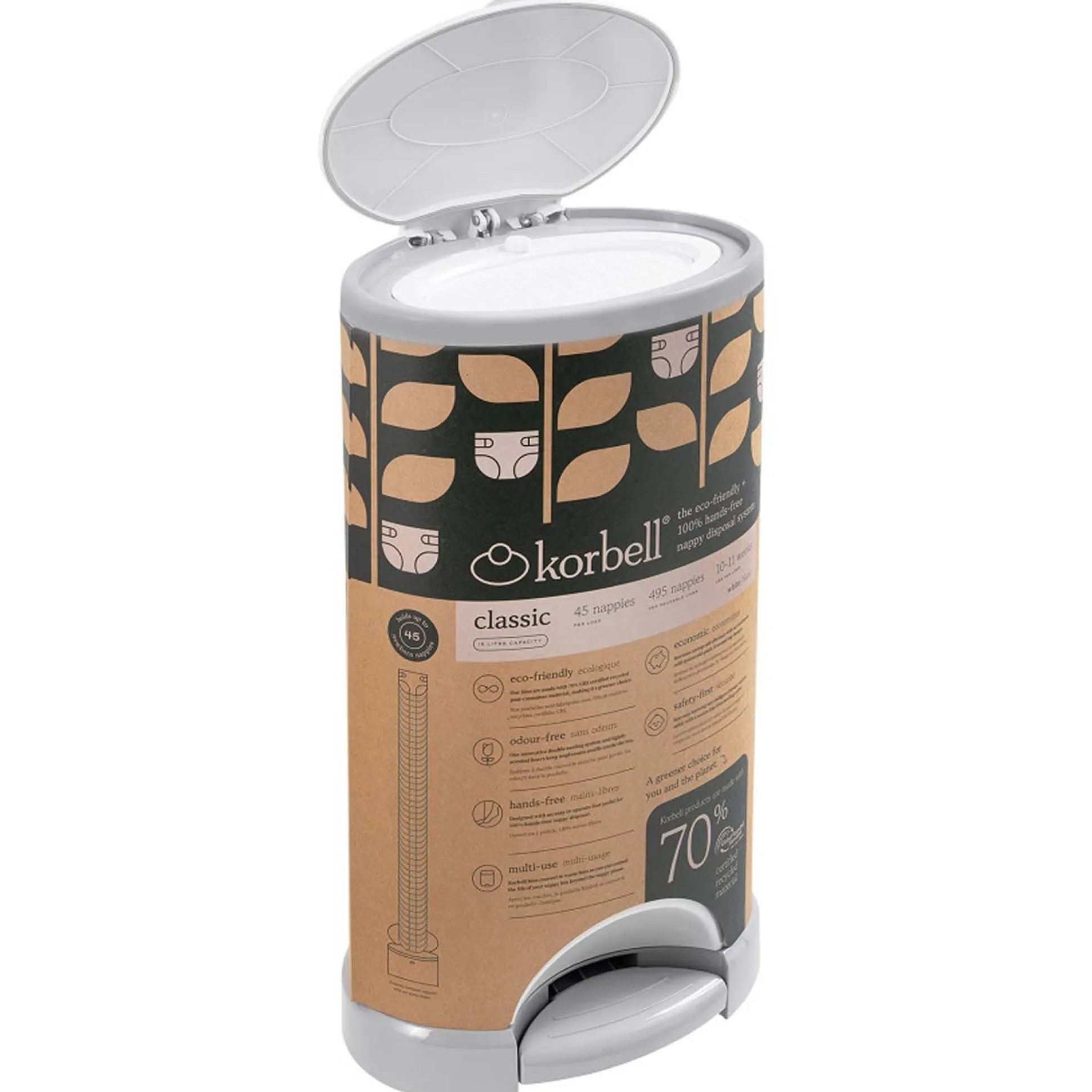 Korbell luieremmer classic wit