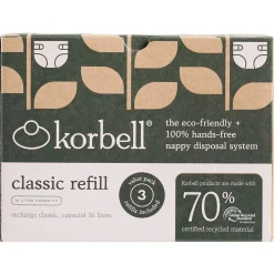 Korbell navullingen Classic 3-pack wit