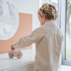 Label Label houten auto Beigebrown