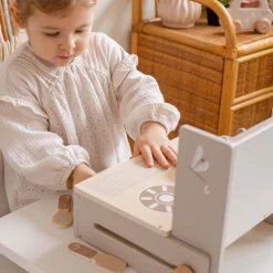 Label Label houten cooker / keuken set Beigebrown