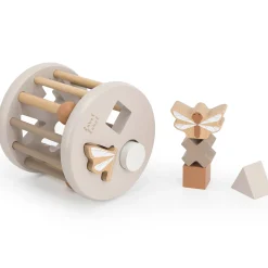 Label Label houten vormenstoof Beigebrown