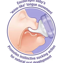 Lansinoh Natural Wave flesspeen Medium 2 stuks naturel