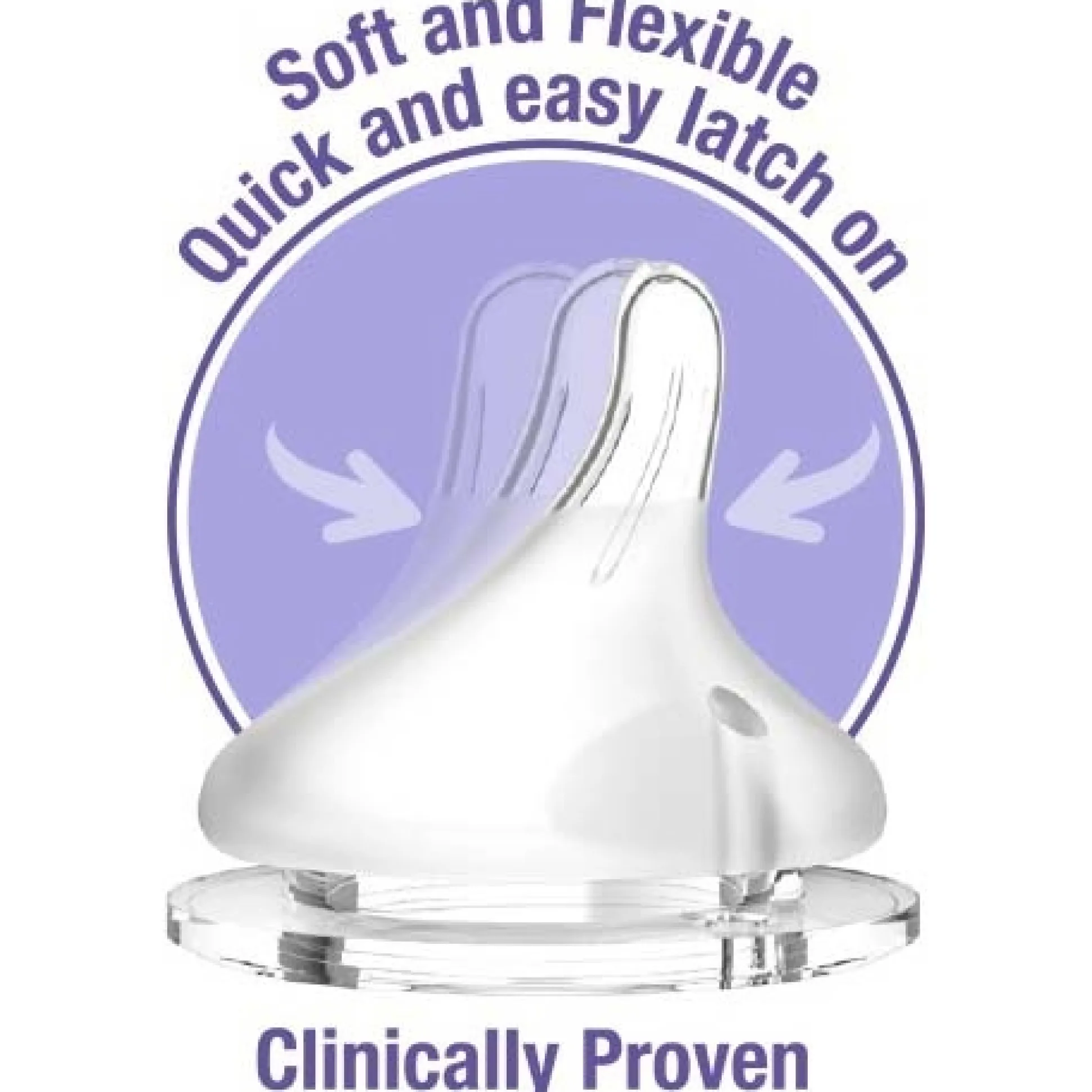 Lansinoh Natural Wave flesspeen Medium 2 stuks naturel