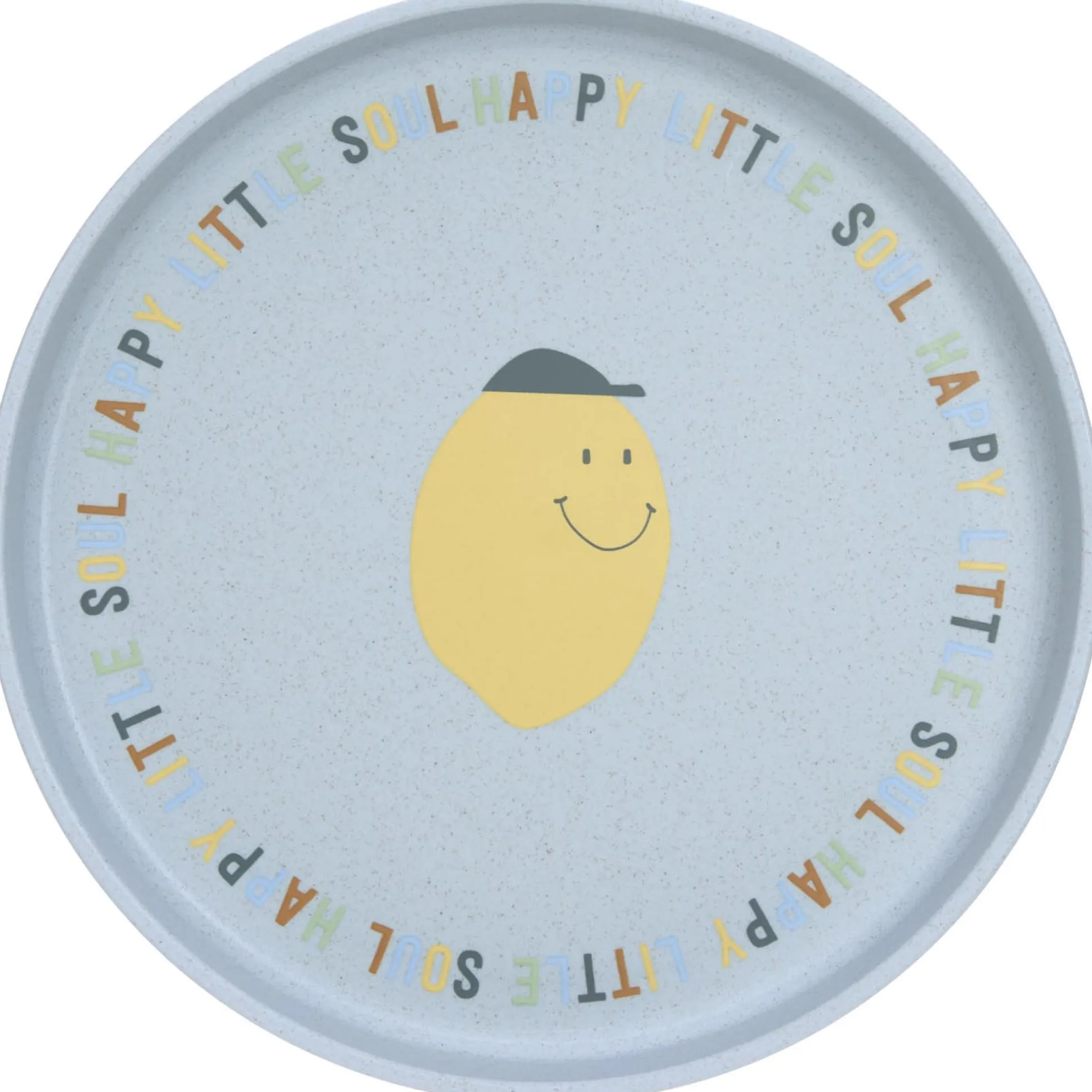 Lassig bordje happy fruits lemon blauw