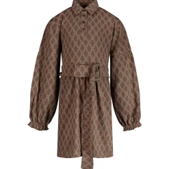 LEVV peuter jurk lange mouwen all over print bruin