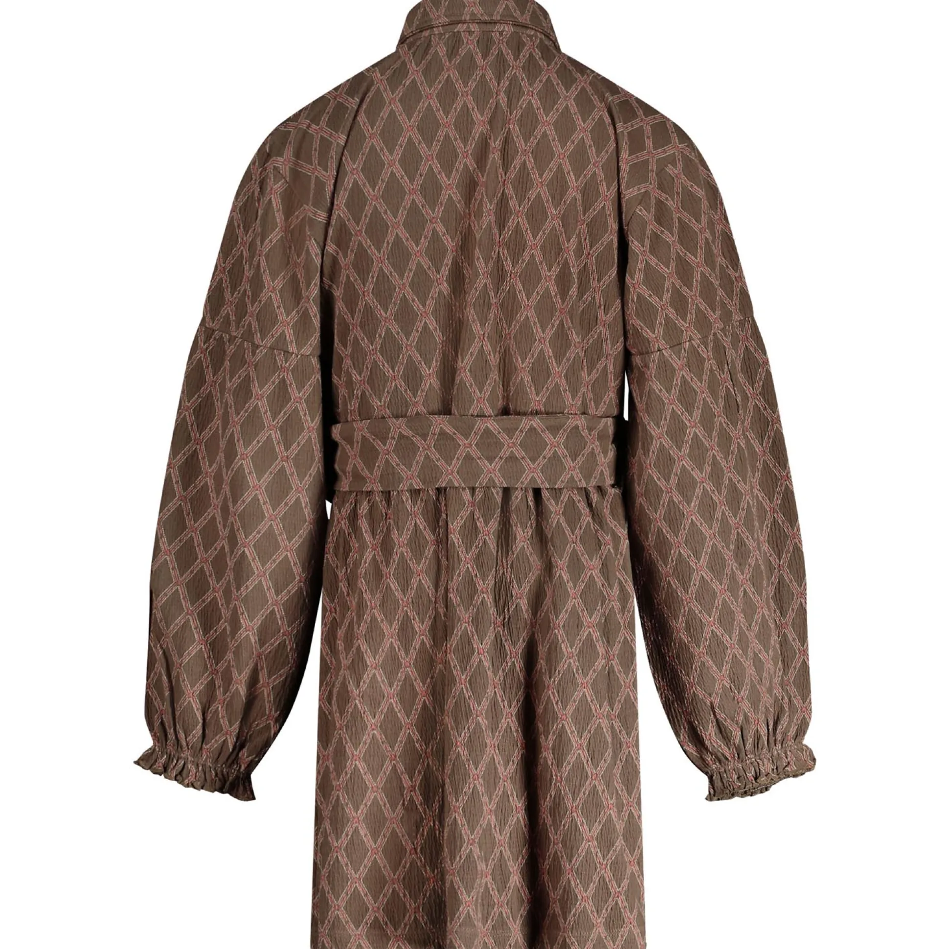 LEVV peuter jurk lange mouwen all over print bruin