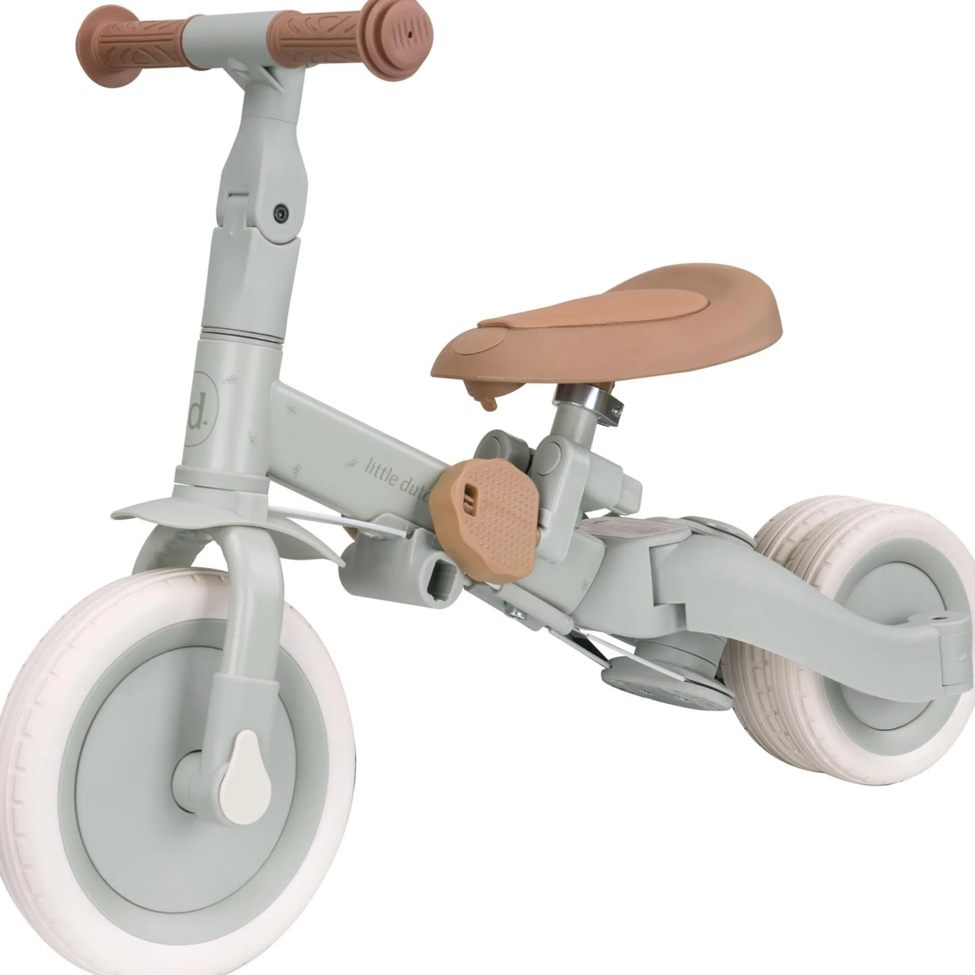 Little Dutch 4 in 1 twee- en driewieler fiets Green