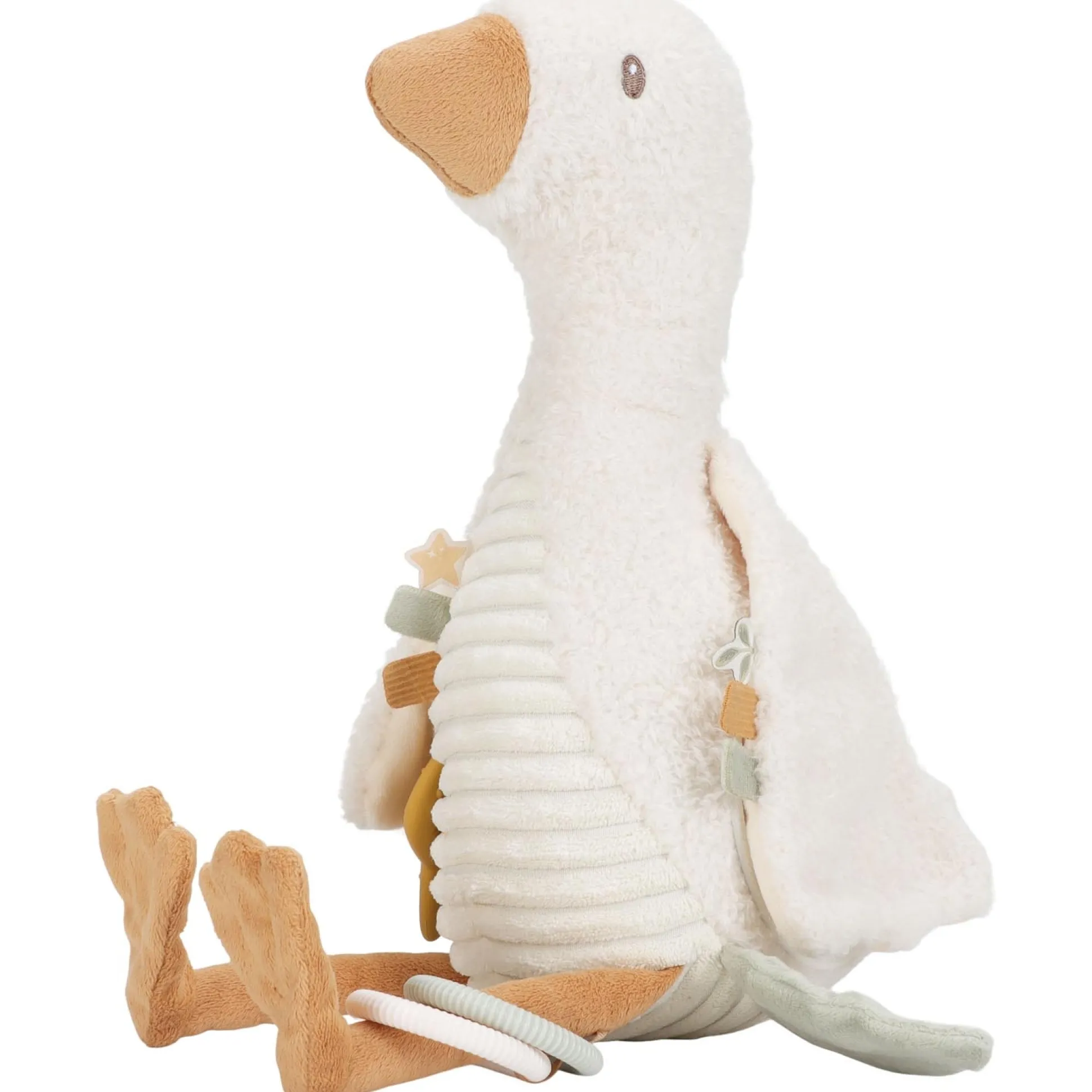 Little Dutch activiteitenknuffel Newborn Naturals Goose Off-White