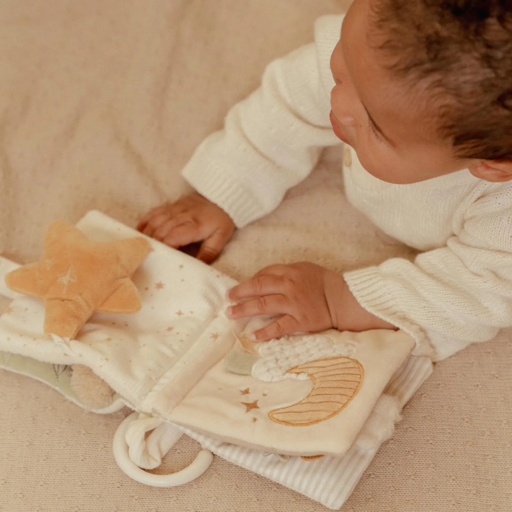 Little Dutch buggyboekje Newborn Naturals Goose Off-White