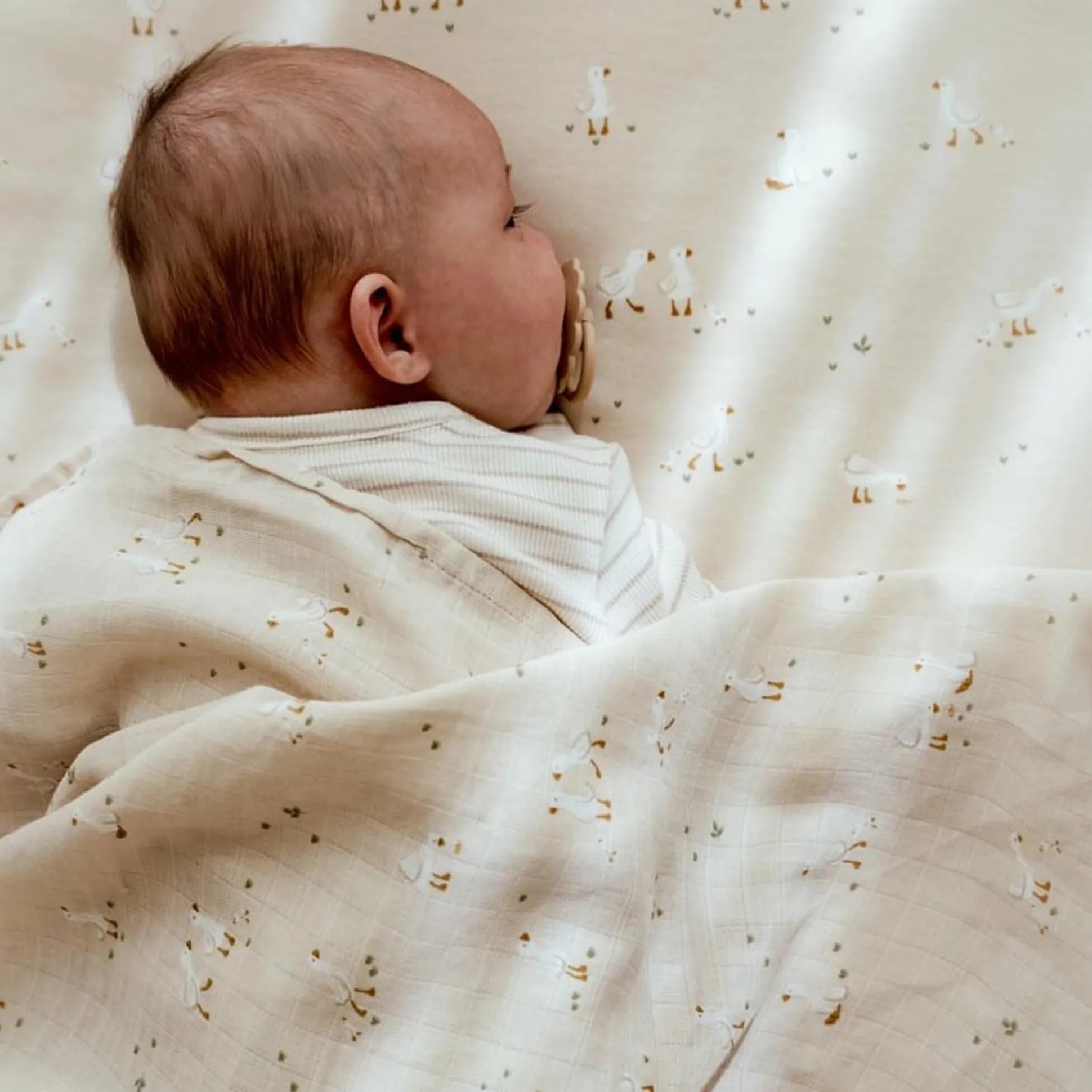 Little Dutch hydrofiele multidoek Little Goose beige