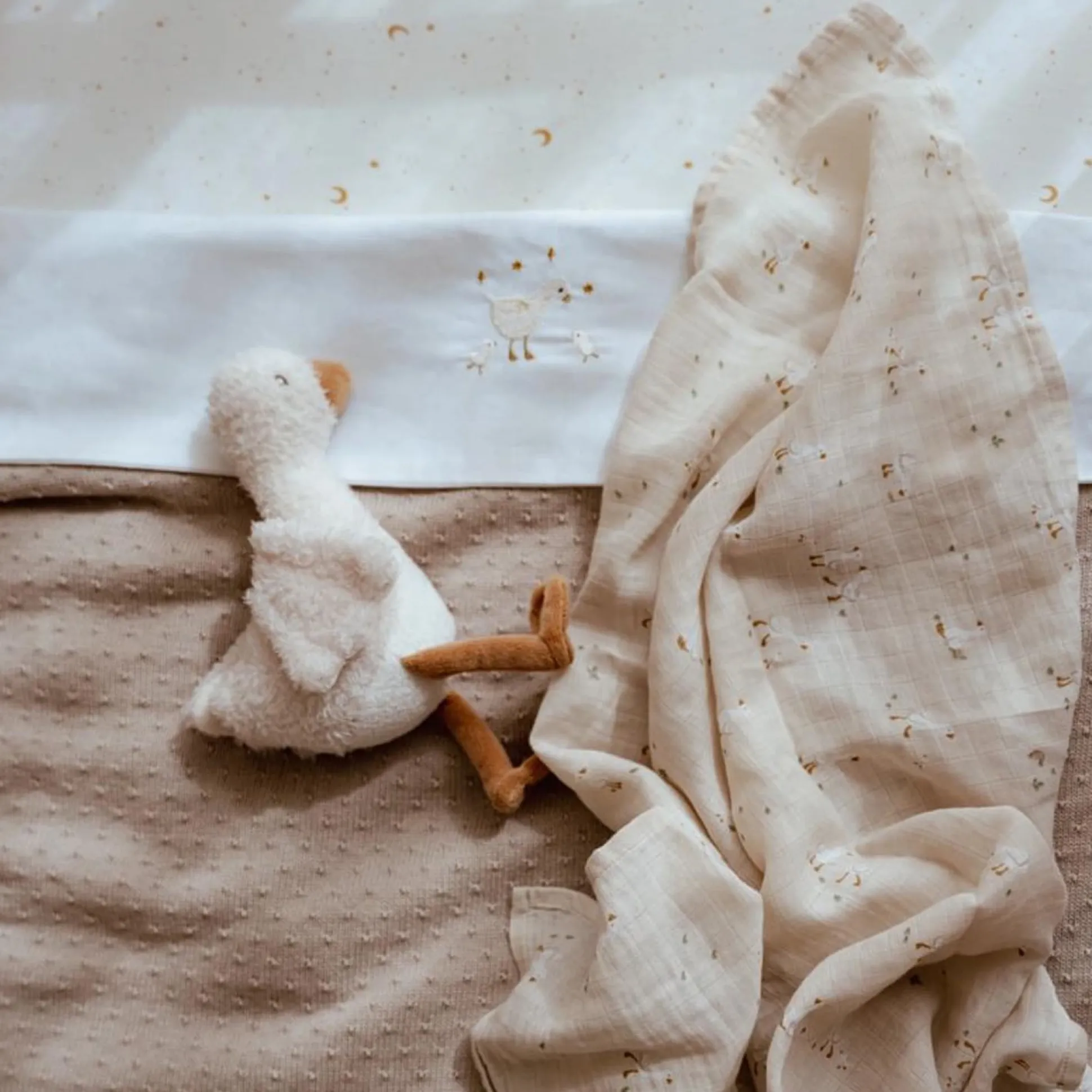 Little Dutch hydrofiele multidoek Little Goose beige