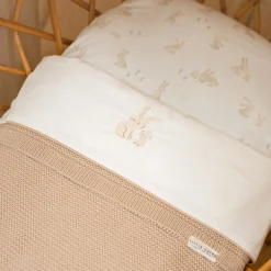 Little Dutch ledikanthoeslaken Baby Bunny wit