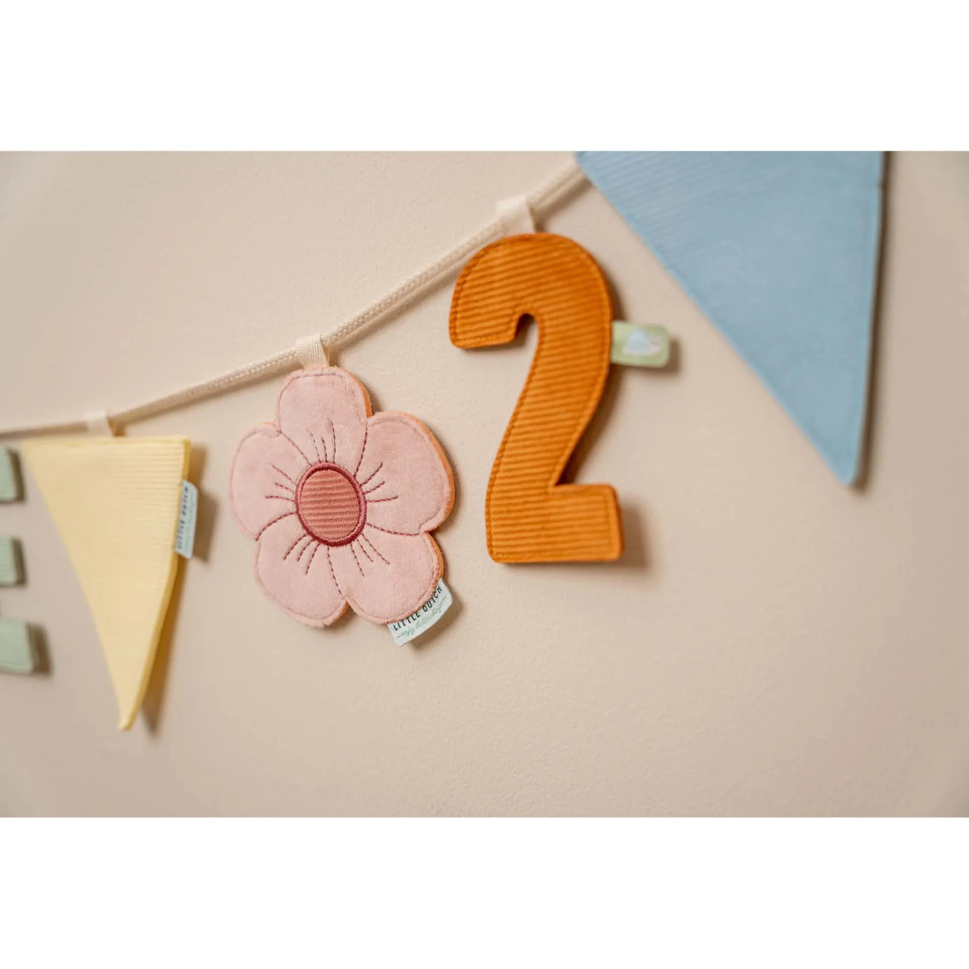 Little Dutch letterslinger vlag paars