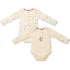 Little dutch 2-pack romper kerst Beigebrown