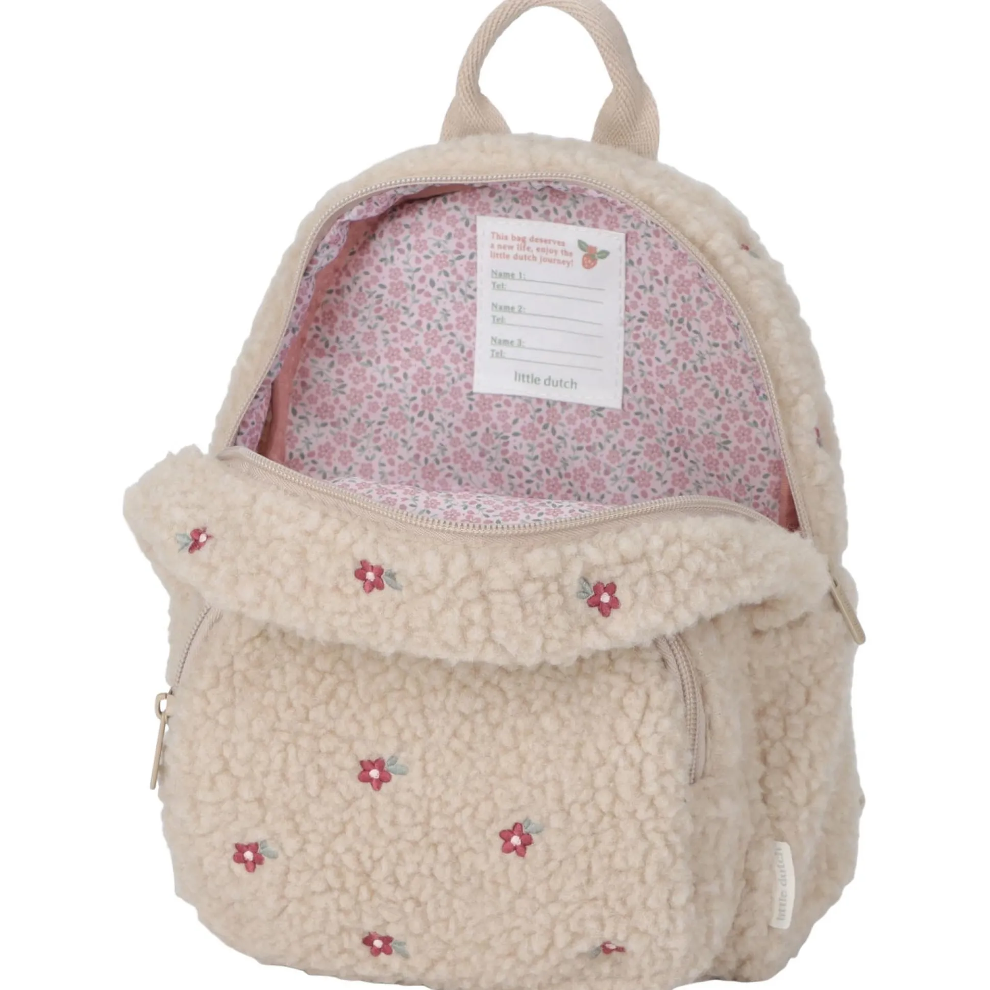 Little Dutch teddy rugzakje Beigebrown