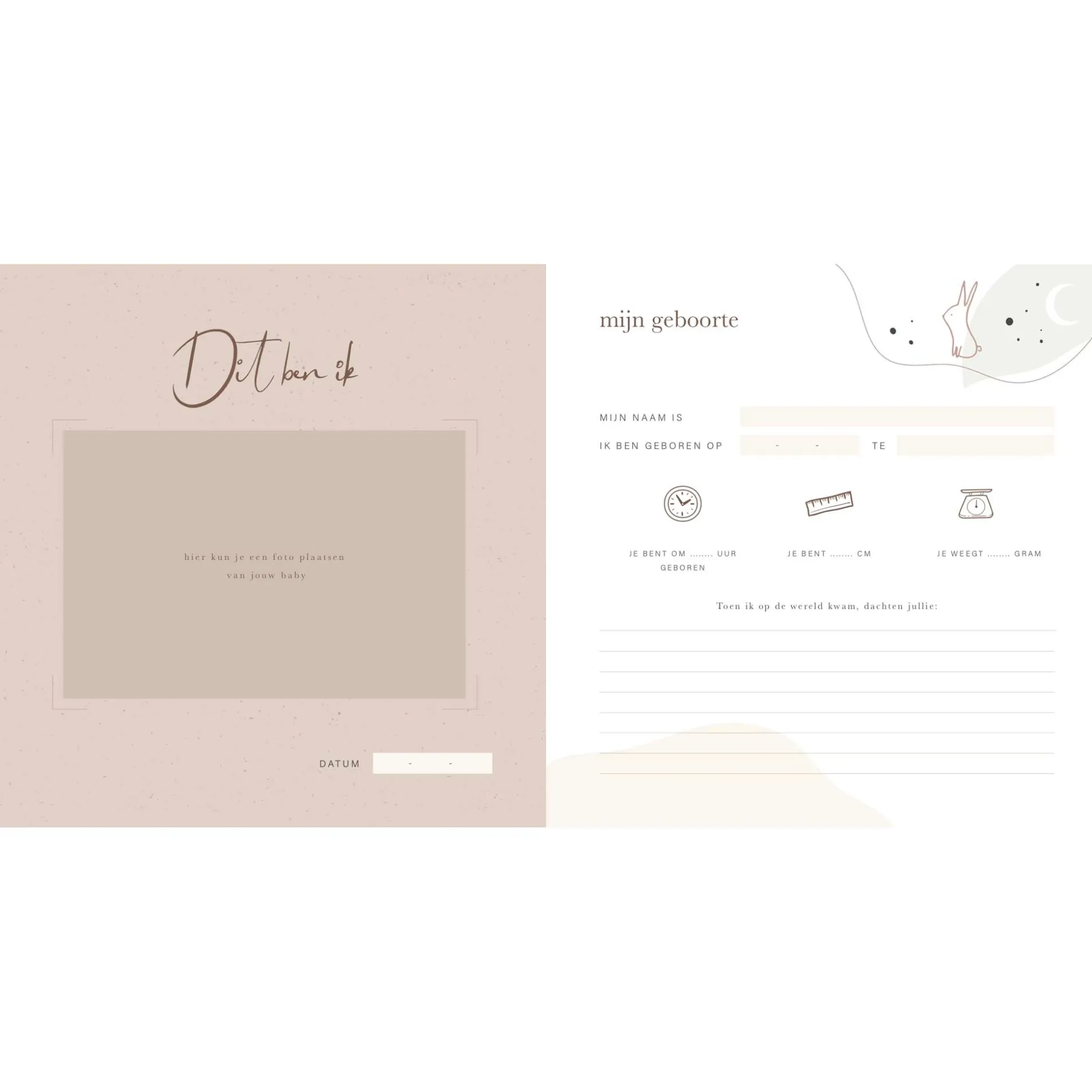 Maan Amsterdam invulboek eerste jaar - collectie Eclipse Sandbrown