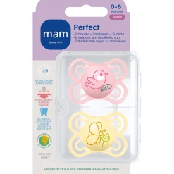 MAM fopspeen Perfect Silikon 0-6 maanden Pink