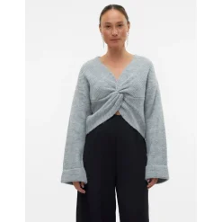 Mamalicious zwangerschapstrui lange mouwen effen grijs