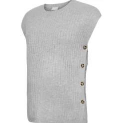 Mamalicious zwangerschapstrui mouwloos effen grijs