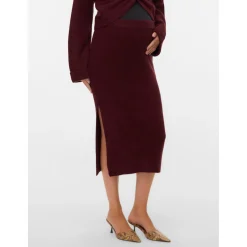 Mamalicious zwangerschapsrok knielengte effen rood